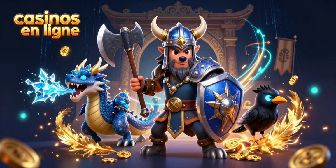 Les casinos en ligne offrent des aventures palpitantes avec un guerrier viking, un dragon et un corbeau.
