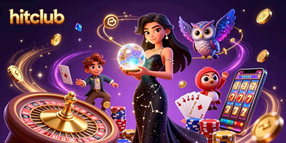 Experience the thrill at hitclub with vibrant casino elements and captivating 3D characters.