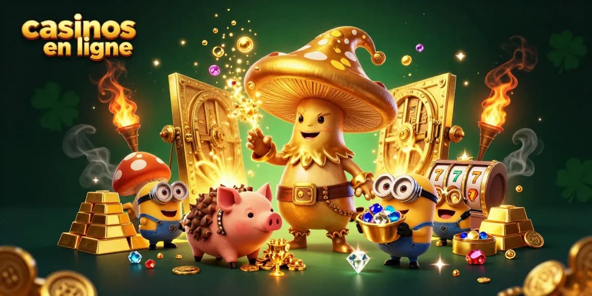 Jouez à des jeux de casinos en ligne captivants avec un wizard doré magiquement transformant le tout en or.