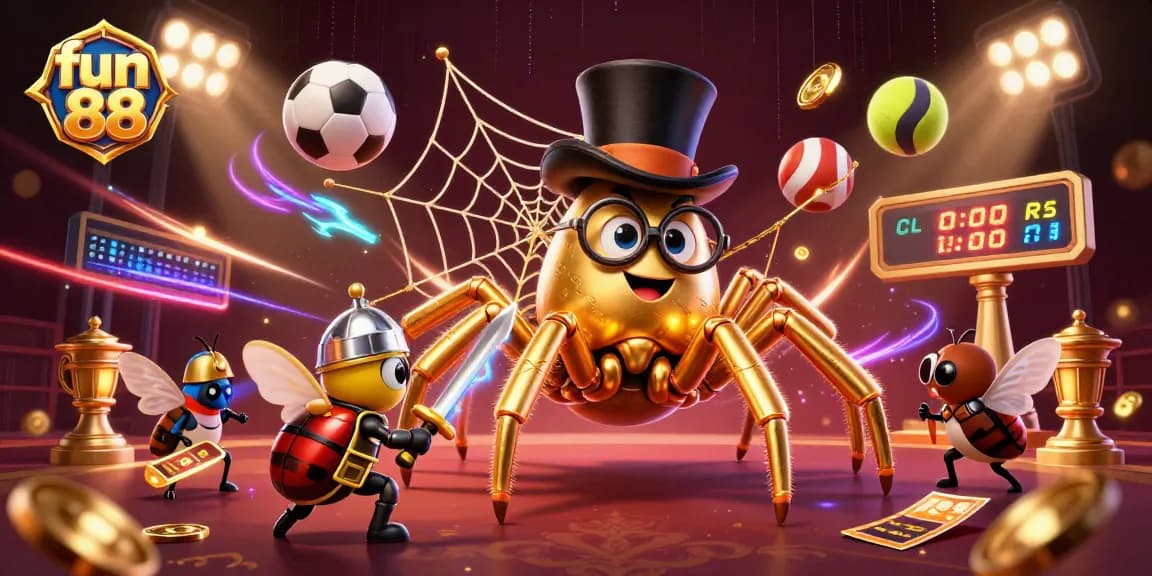 Experience thrilling fun 88 action with exciting sports betting in a vibrant 3D gaming scene.