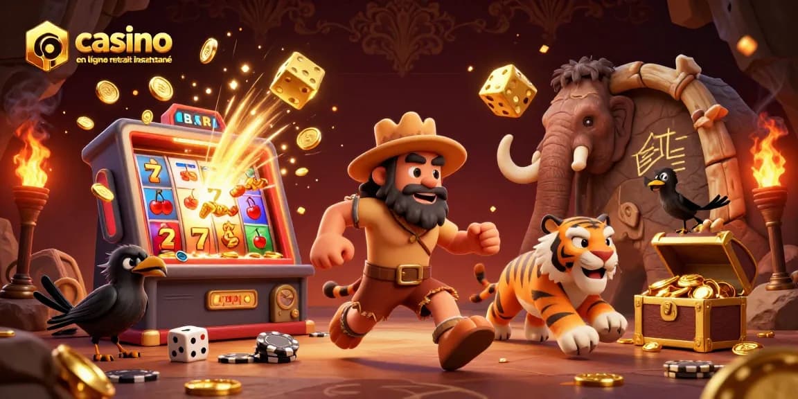 Jouer à des jeux de casino en ligne avec retrait instantané avec un duo préhistorique amusant et des éléments dynamiques