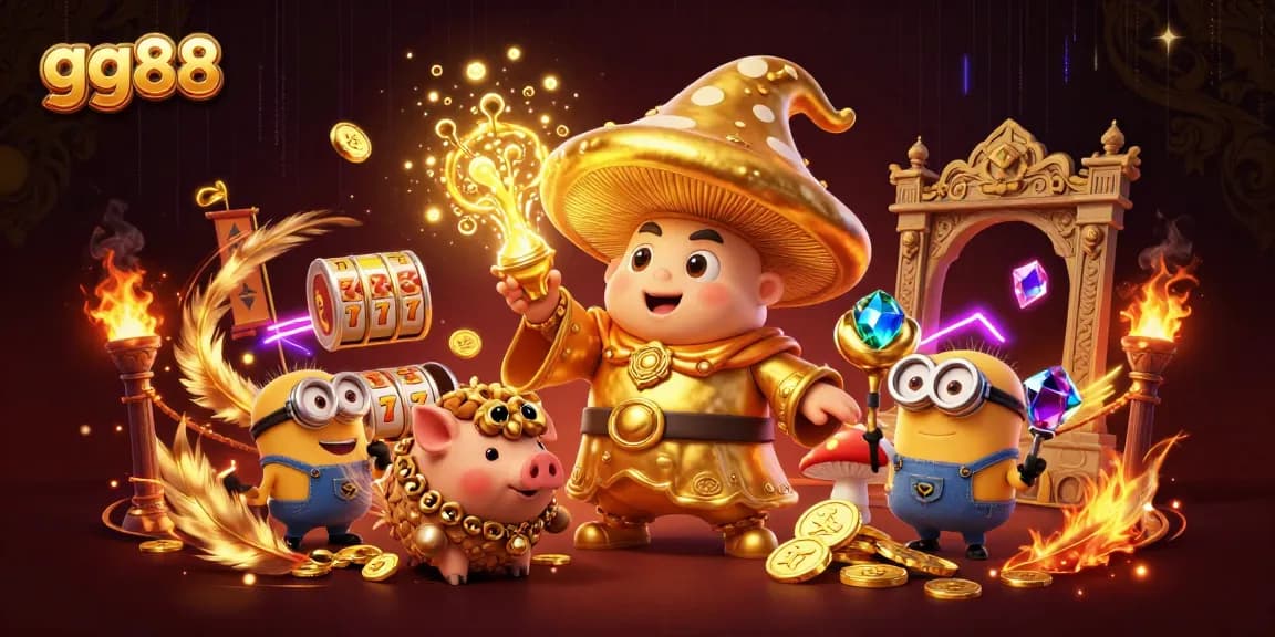 Engage in thrilling gameplay at gg88 with vibrant slots and rich rewards in a dazzling casino scene.