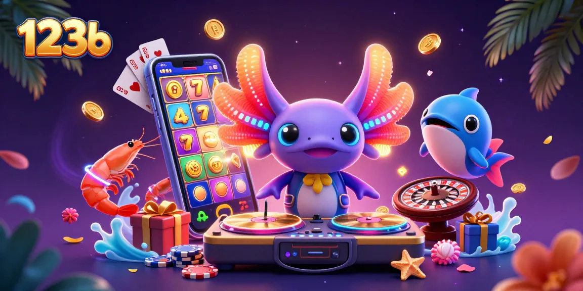 Win big with 123b as the vibrant axolotl DJ spins captivating slot games in an underwater party.