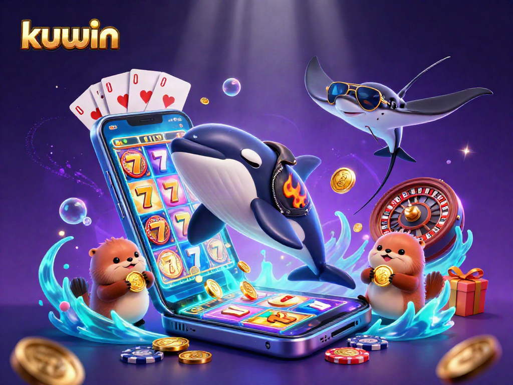 Engage with kuwin through thrilling slot games topped with gold coins and playful sea characters.