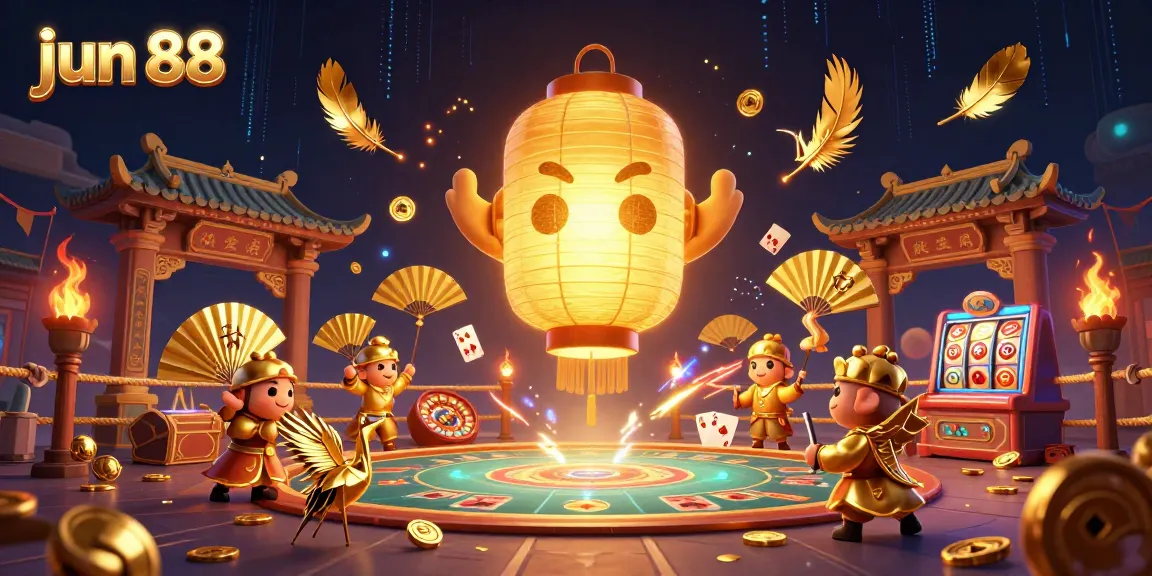 Experience the thrill of jun 88 casino with vibrant characters, golden treasures, and dynamic gaming excitement.