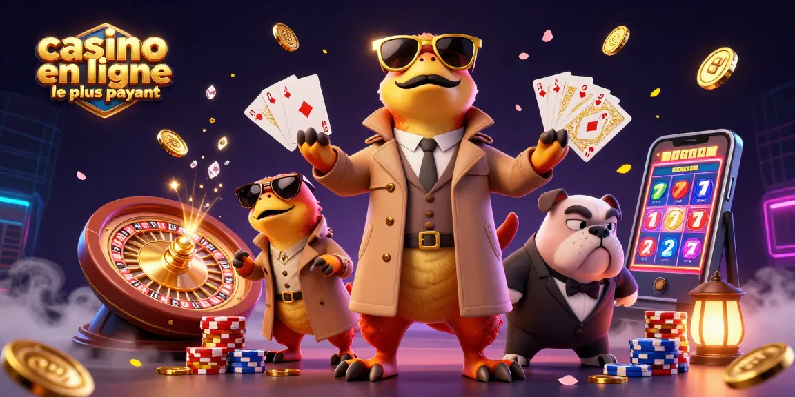 Jouez dans le casino en ligne le plus payant, avec des raptors en trench coat tentant d'entrer dans un lounge VIP.