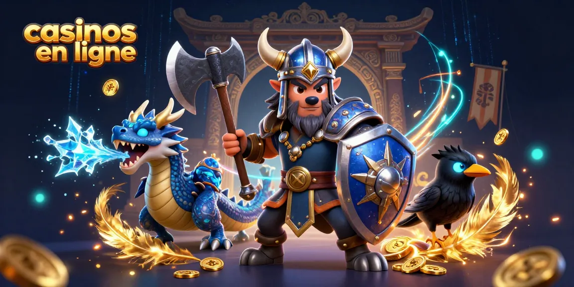 Les casinos en ligne offrent des aventures palpitantes avec un guerrier viking, un dragon et un corbeau.