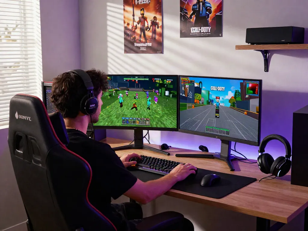 G15Tools gaming workspace showcasing vibrant gaming setup with monitors and gear.