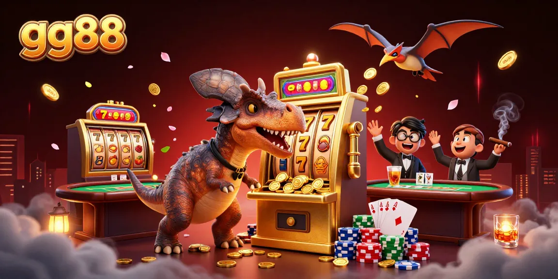 Catch flying coins in a vibrant gg88 casino scene filled with excitement and jackpots!