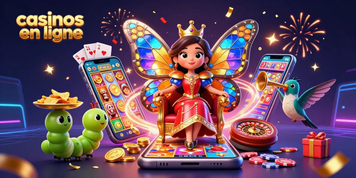 Jouez dans des casinos en ligne passionnants avec une illustration animée captivante.