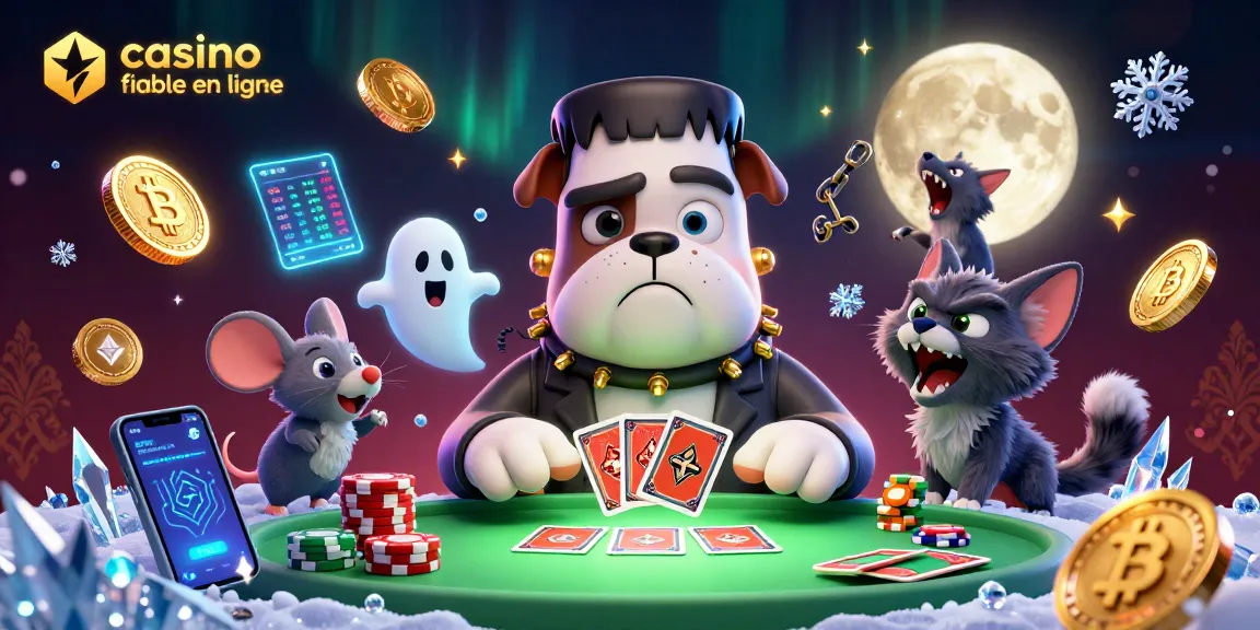 Jouez au casino fiable en ligne avec des personnages uniques et des pièces de crypto-monnaie scintillantes.