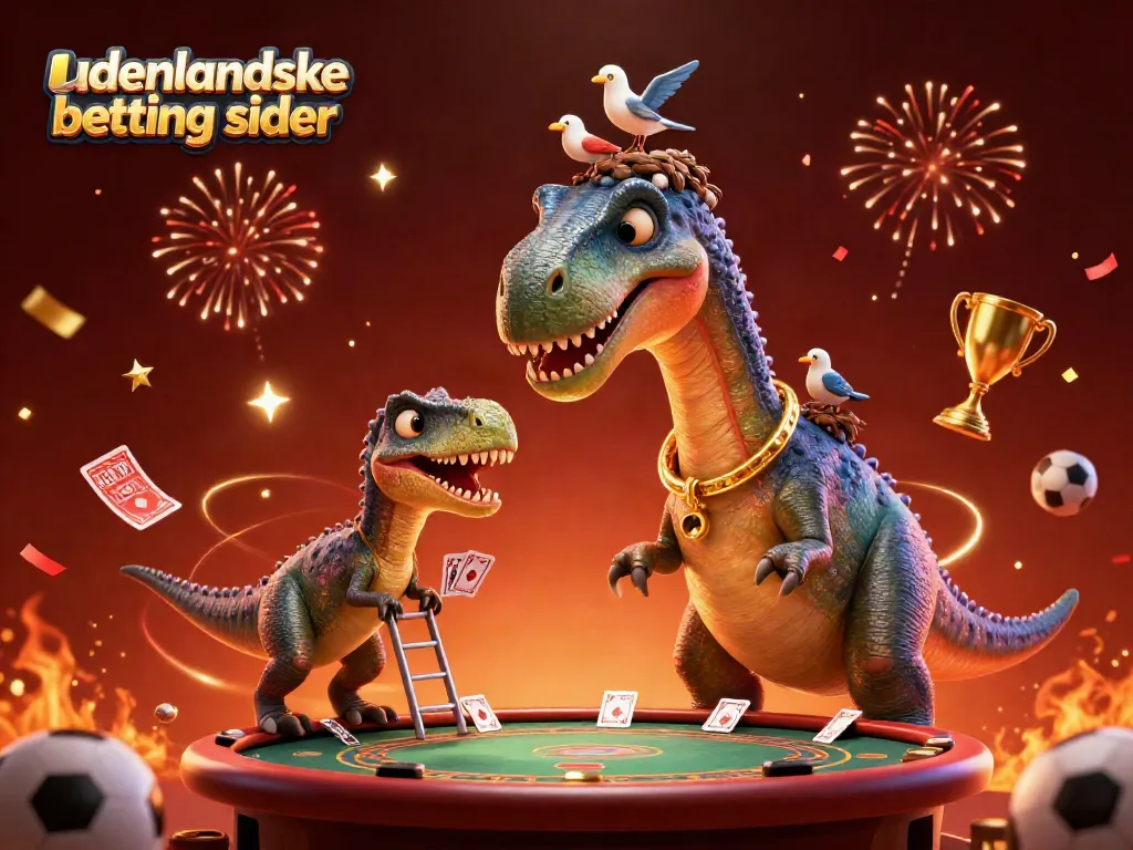 Experience the excitement of udenlandske betting sider with a playful dinosaur casino scene.