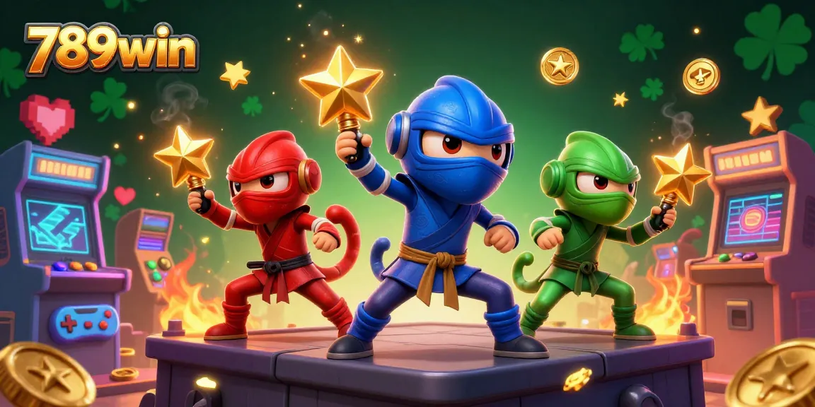 Engage with the vibrant gaming world of 789win, showcasing a colorful 3D casino scene.