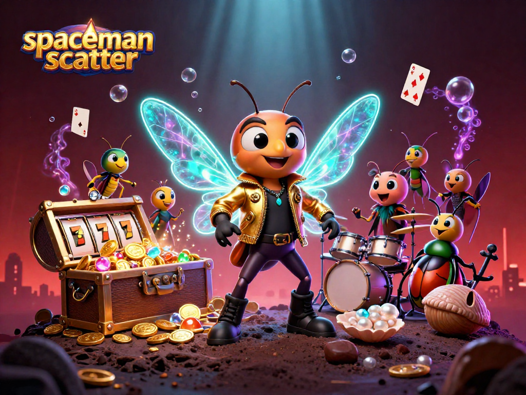 Engage with spaceman scatter by spinning slot reels filled with winnings, showcasing colorful gems and golden treasures.