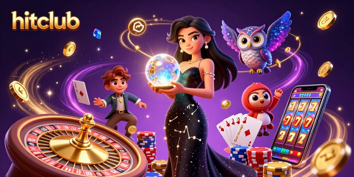 Experience the thrill at hitclub with vibrant casino elements and captivating 3D characters.