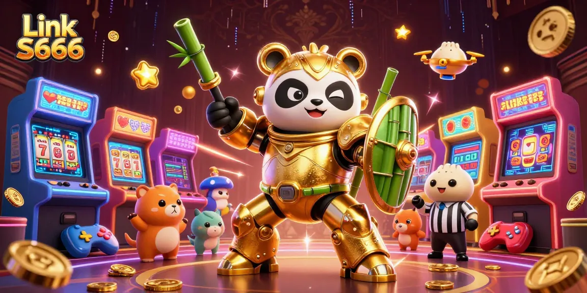 Experience the thrill of gaming and jackpots with Link S666 in a vibrant 3D casino scene.