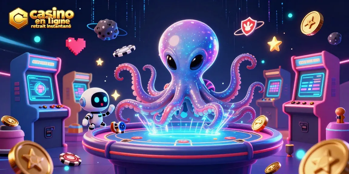 Jouer sur casino en ligne retrait instantané avec un poulpe extraterrestre à une table de poker holographique