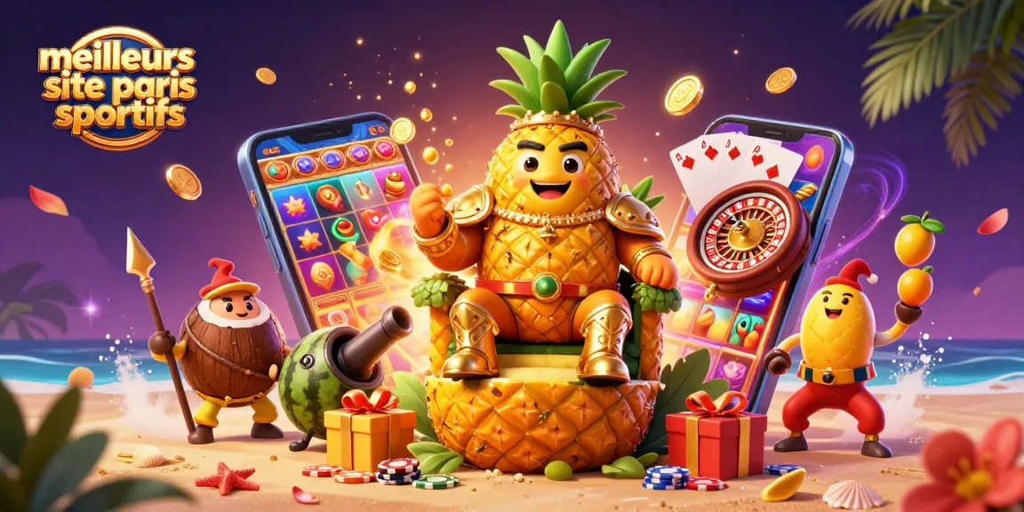 Découvrez les meilleurs sites de paris sportifs avec des éléments de casino animés et un décor vibrant.