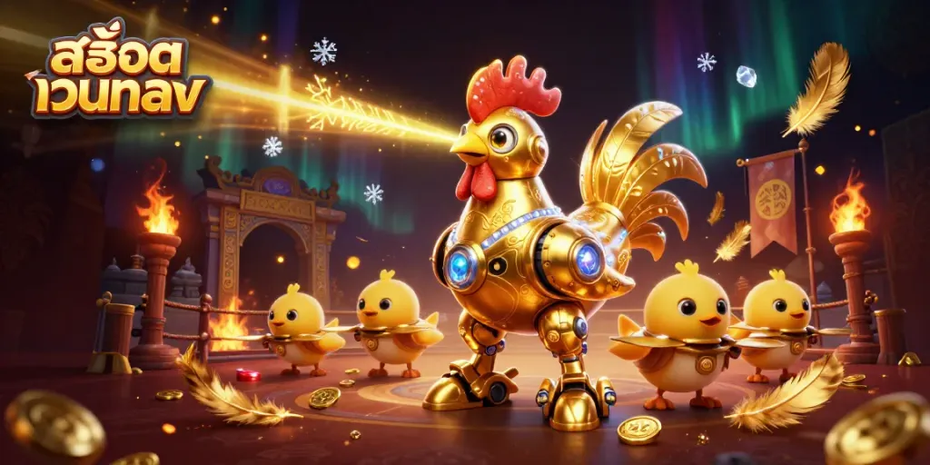 เล่นสล็อตเว็บตรงกับหุ่นยนต์ไก่ทองคำในอารีน่าต่อสู้