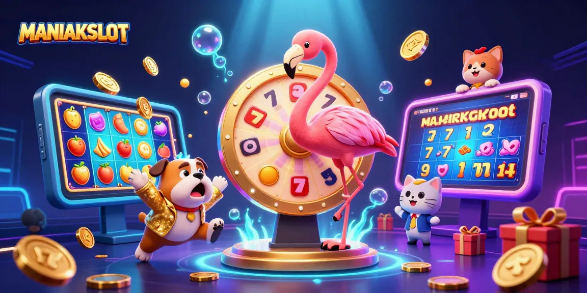 Join MANIAKSLOT for exciting spins and big wins with vibrant casino elements!