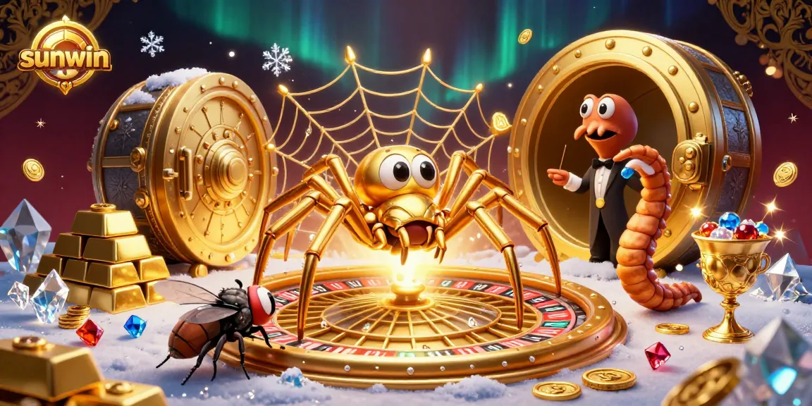 Experience thrilling gameplay at Sunwin's dynamic casino with golden elements, captivating characters, and betting excitement.