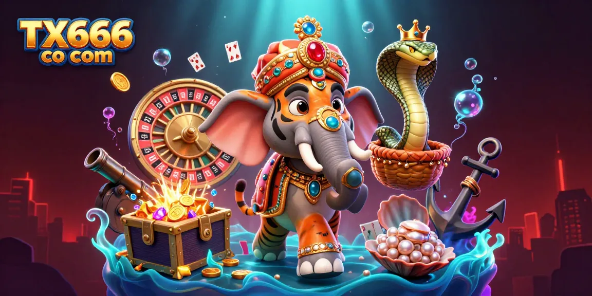 Experience the excitement at TX666 co com, featuring thrilling live casino elements and vibrant game scenes.