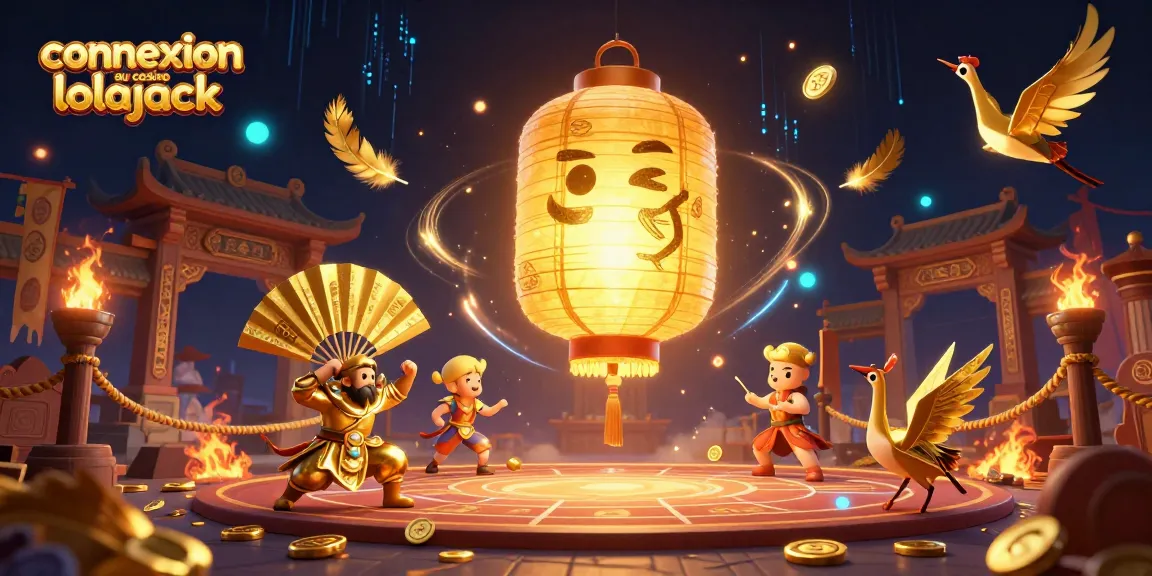 Connexion au casino lolajack : jouez avec chance parmi des lanternes lumineuses et des guerriers au casino.