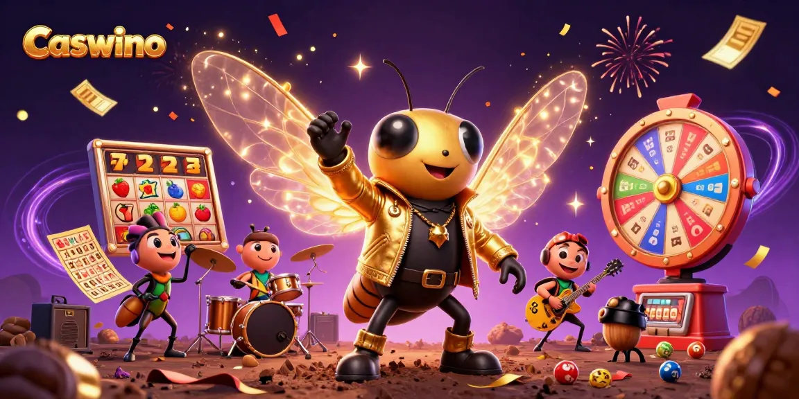 Caswino casino features vibrant slot reels and welcoming characters, enhancing your gaming experience.