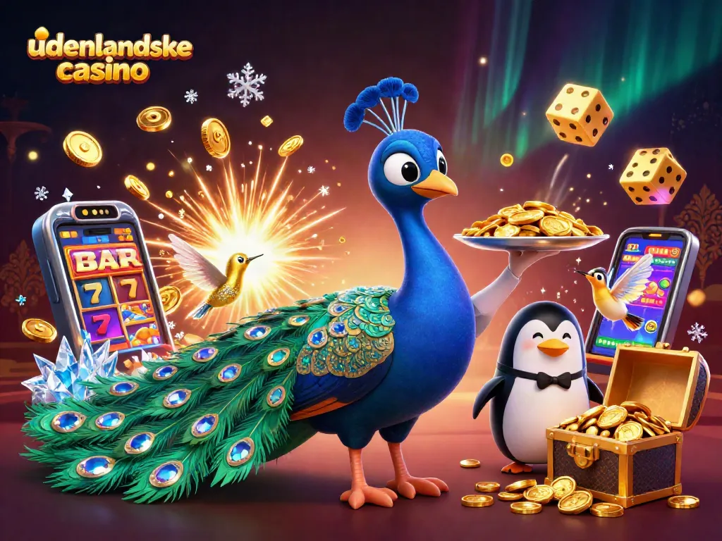 Play exciting games at udenlandske casino with a vibrant 3D scene of animated characters and dynamic elements.