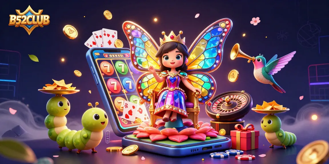 Experience the vibrant universe of B52CLUB with jackpot excitement and interactive game elements.
