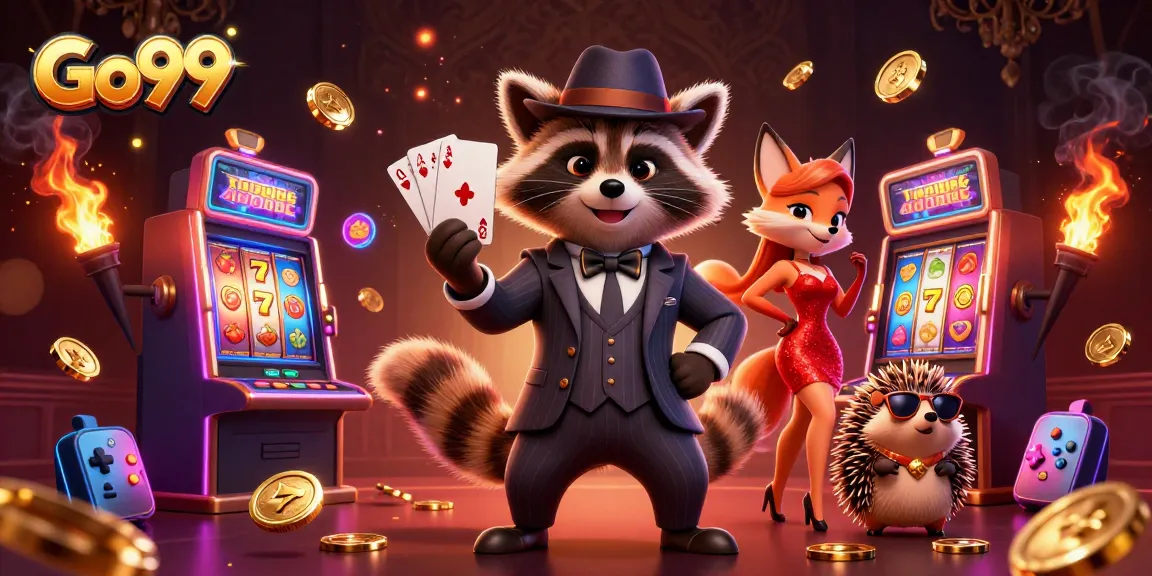 Experience thrilling gameplay with Go99 in a rich casino-themed 3D illustration.