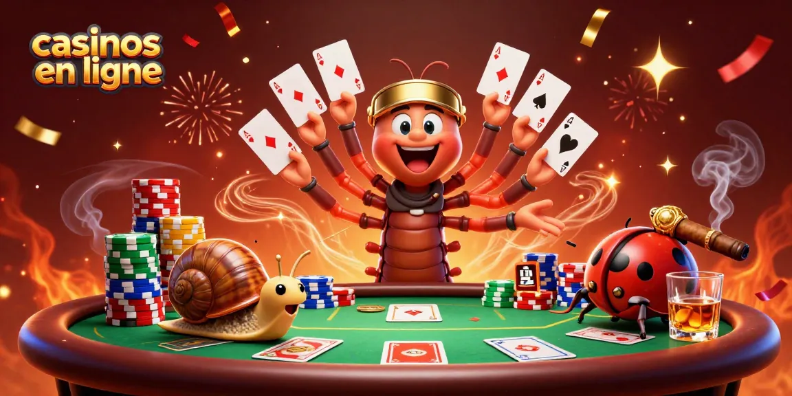 Vibrez avec l'univers des casinos en ligne animés par un dealer cartoon unique et un joueur haute mise au milieu d'une scène dynamique.