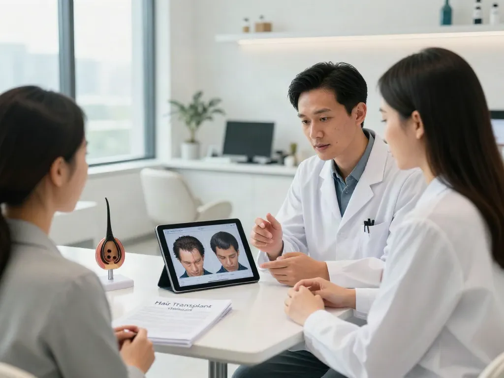 Hair Transplant Malaysia consultation at a luxury clinic showcasing modern techniques and compassionate care.