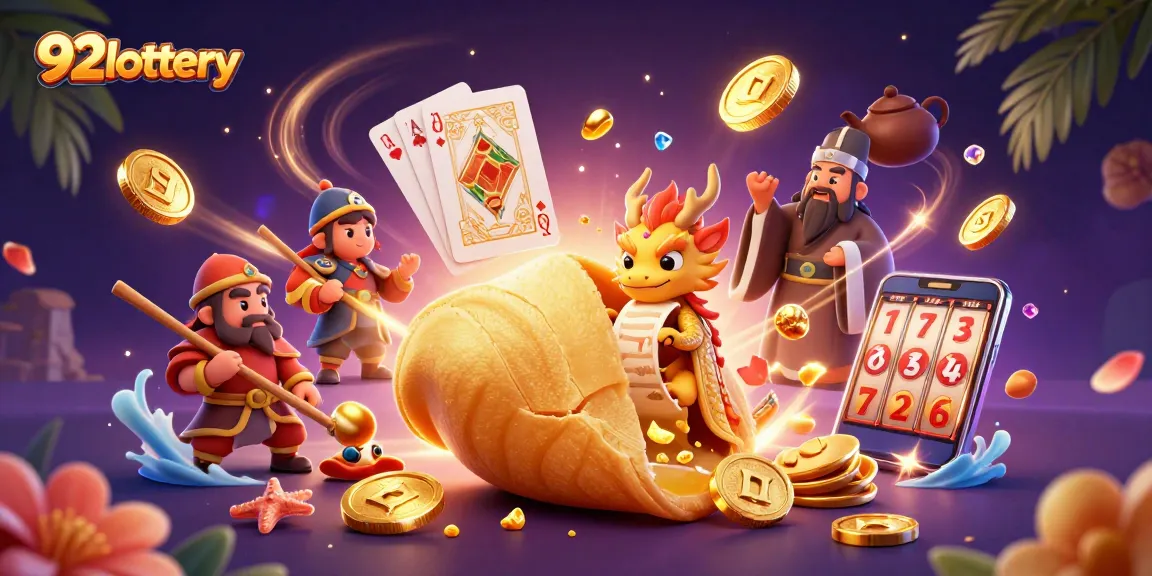 Engage with 92lottery by exploring magical wins through dynamic casino-themed illustration