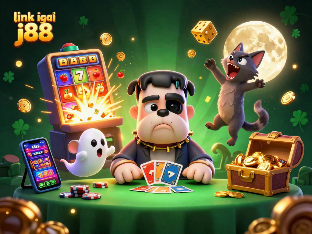 Experience thrilling gameplay with link vào j88, featuring vibrant characters and dynamic casino visuals.