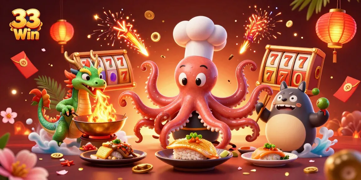 Engage with 33 Win and experience thrilling luck with a vibrant casino-themed 3D illustration.