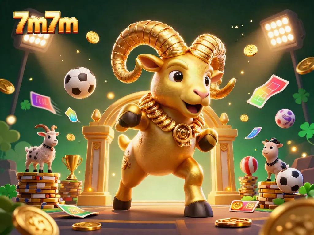Bet on exciting matches with 7m7m's colorful and dynamic sports betting illustration.
