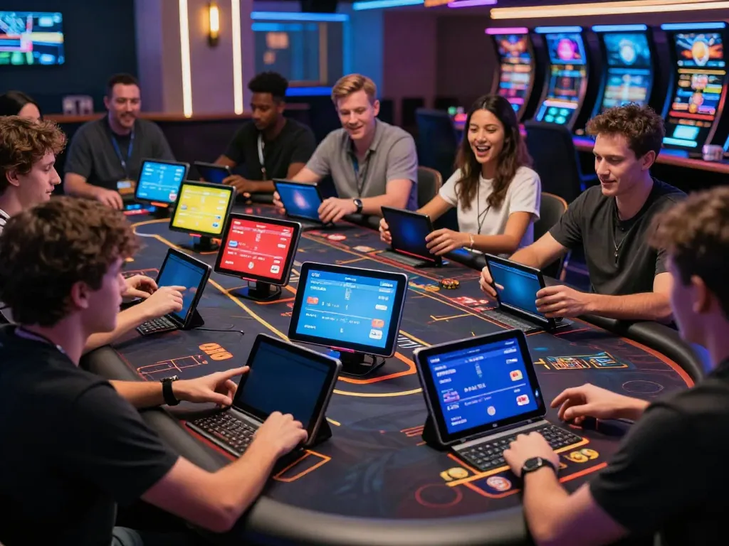 Engaged players at online casinos that accept credit cards showcasing diverse gaming options and payment methods.