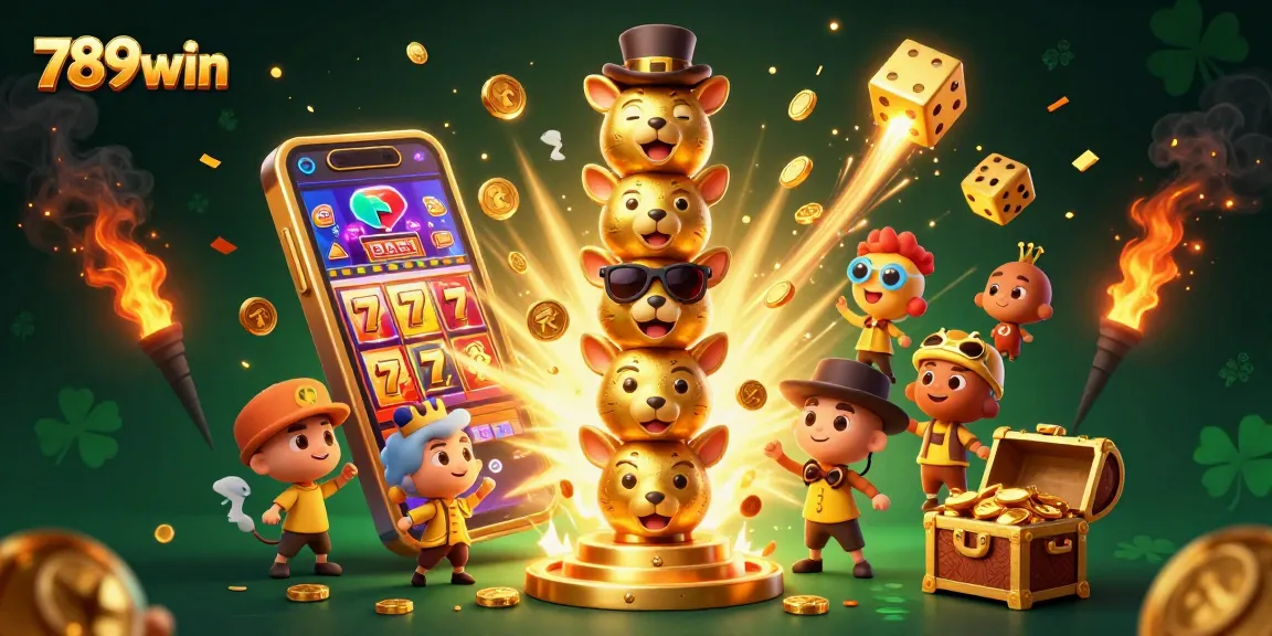 Experience the excitement of 789win with vibrant casino elements and rich animations in this immersive scene.