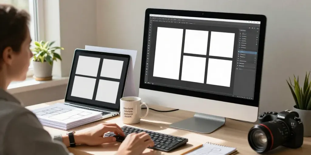 User utilizing Validgrad's platform for diploma replacements in a bright home office.