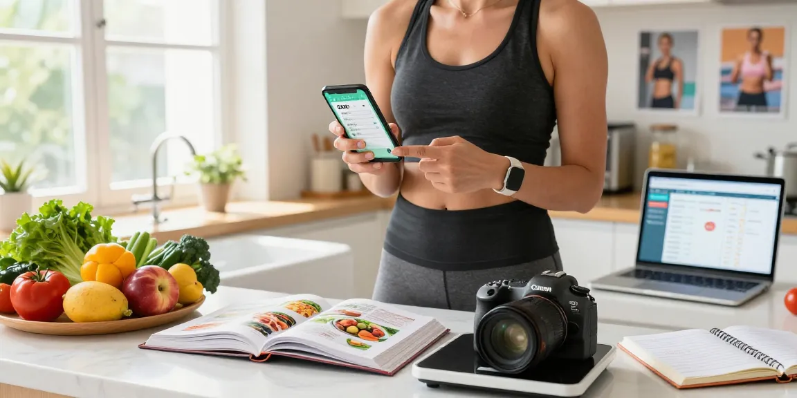 Using the best AI calorie tracker in a vibrant kitchen for meal planning and healthy eating.