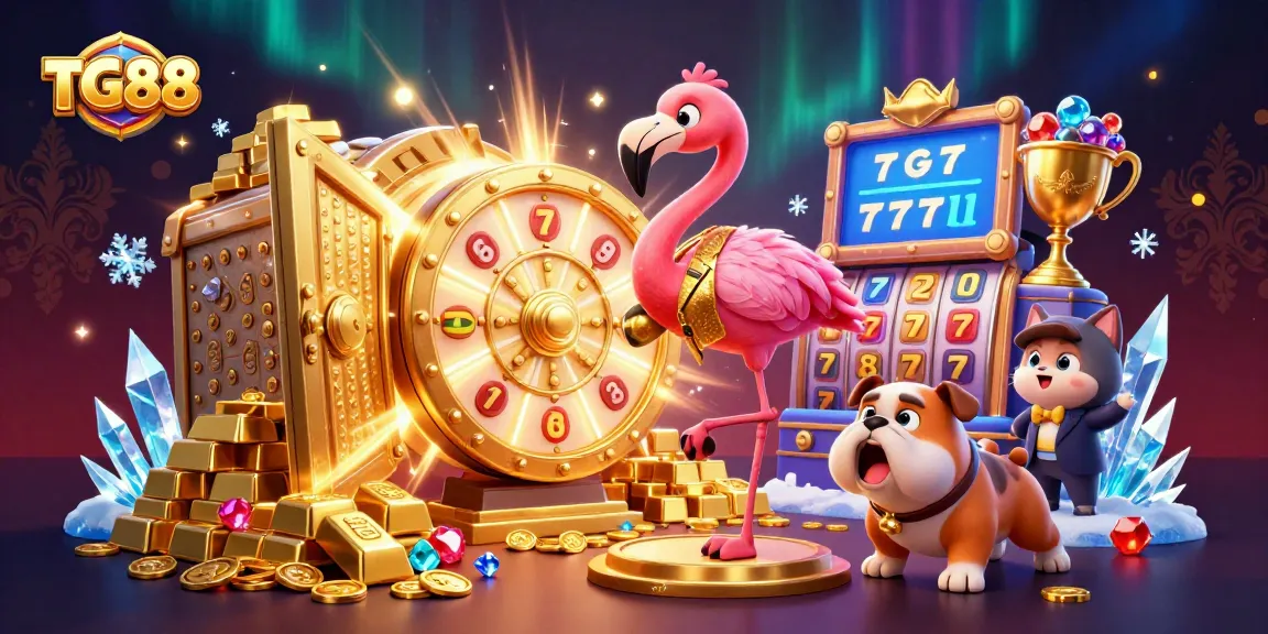 Engage with TG88's thrilling casino experience, showcasing a vibrant game show scene filled with excitement and prizes.