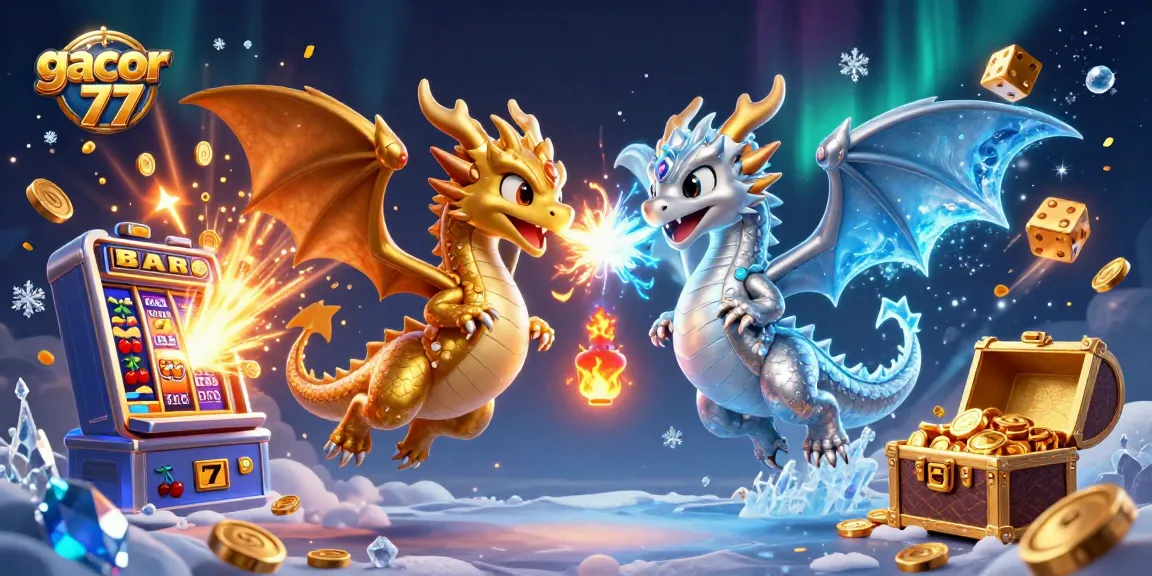 Gacor 77 menawarkan pengalaman bermain slot terkini dengan ilustrasi penuh warna dalam dunia game online.
