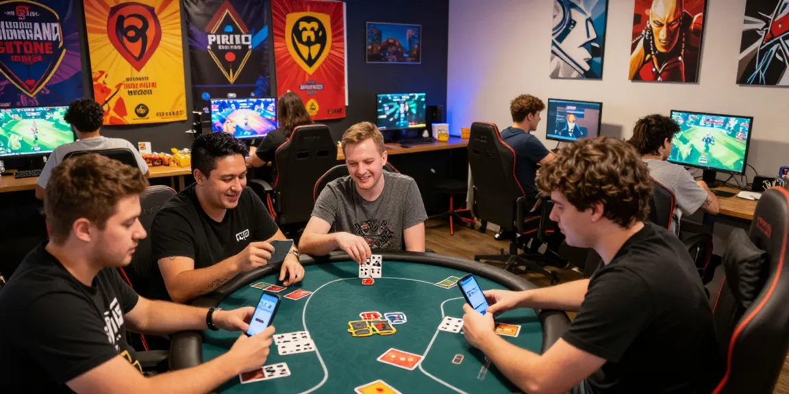 Dynamic online gaming community engaging with juragan qq card games in a vibrant environment.