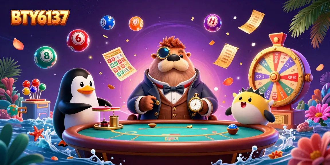 BTY6137 showcases a vibrant underwater poker table with animated characters and casino elements.