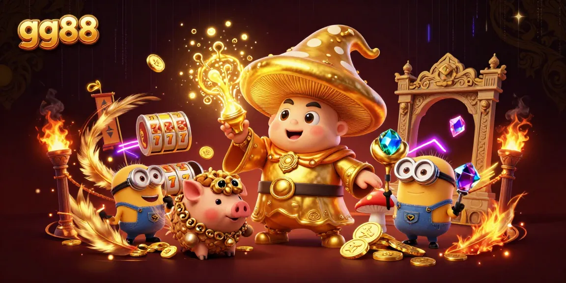 Engage in thrilling gameplay at gg88 with vibrant slots and rich rewards in a dazzling casino scene.