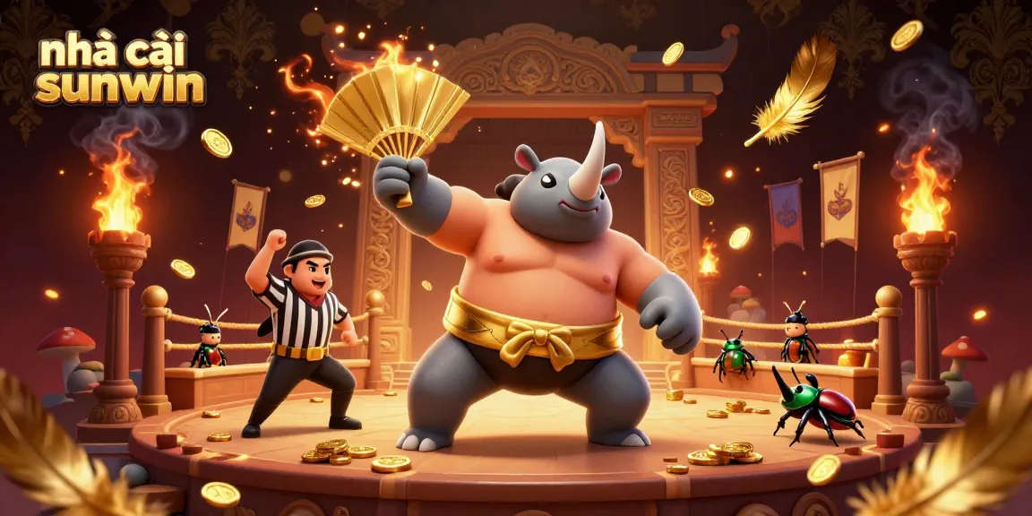 Experience thrilling gameplay at nhà cái sunwin with a dynamic 3D illustration featuring a beetle champion.