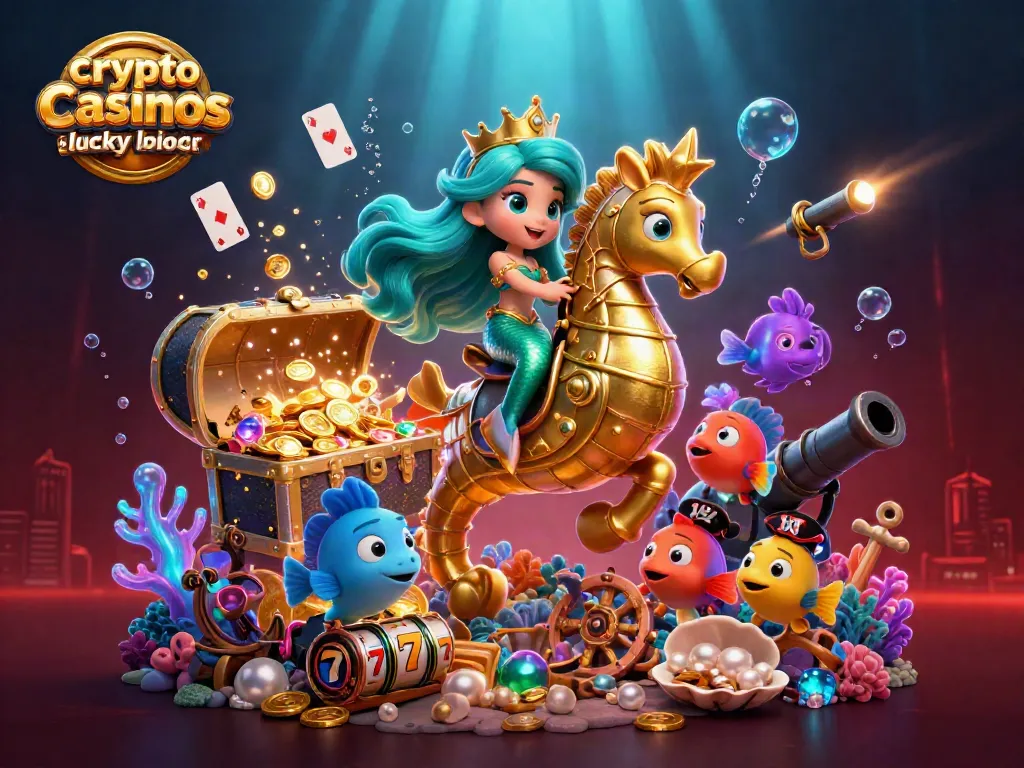 Experience thrilling action in crypto casinos like lucky block with a vibrant underwater adventure featuring mermaids and treasure.