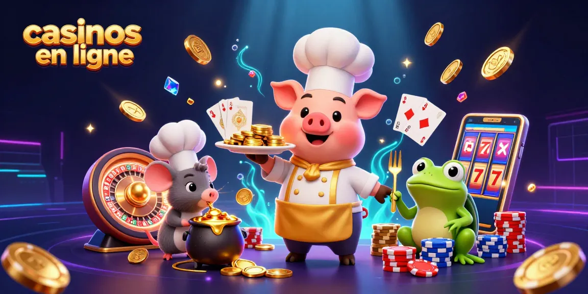 Jouer aux casinos en ligne avec des pièces d'or et une ambiance festive captivante.