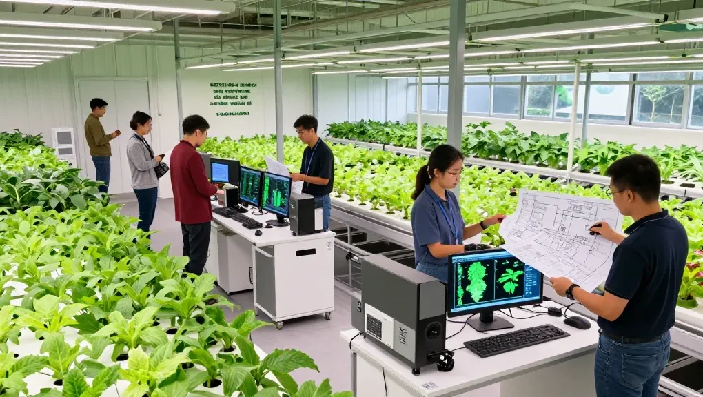 Innovative CIKA4D professionals collaborating on advanced indoor agriculture designs.